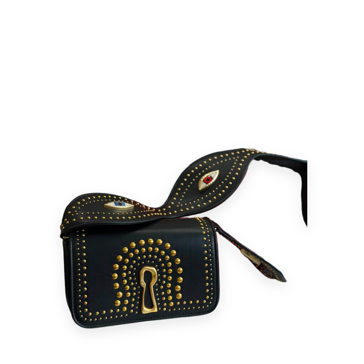 Keyhole Leather Shoulder Bag