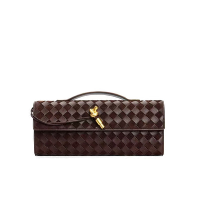 Woven Suede Clutch Bag