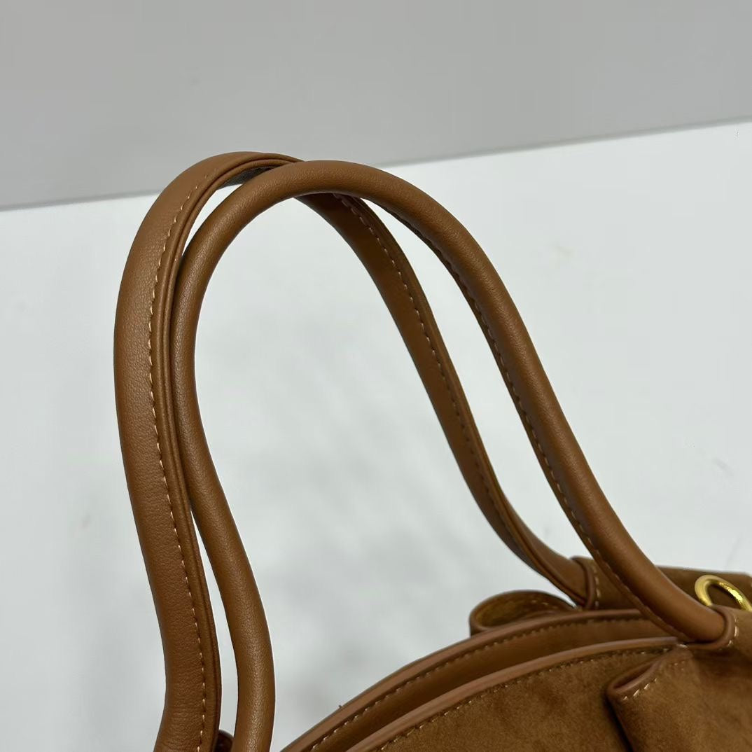 Luxe Knotted Handle Suede Bag