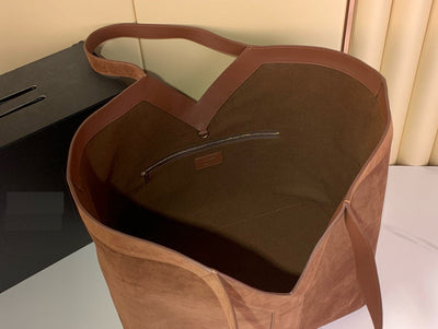 Suede Everyday Cowhide Leather Tote Bag