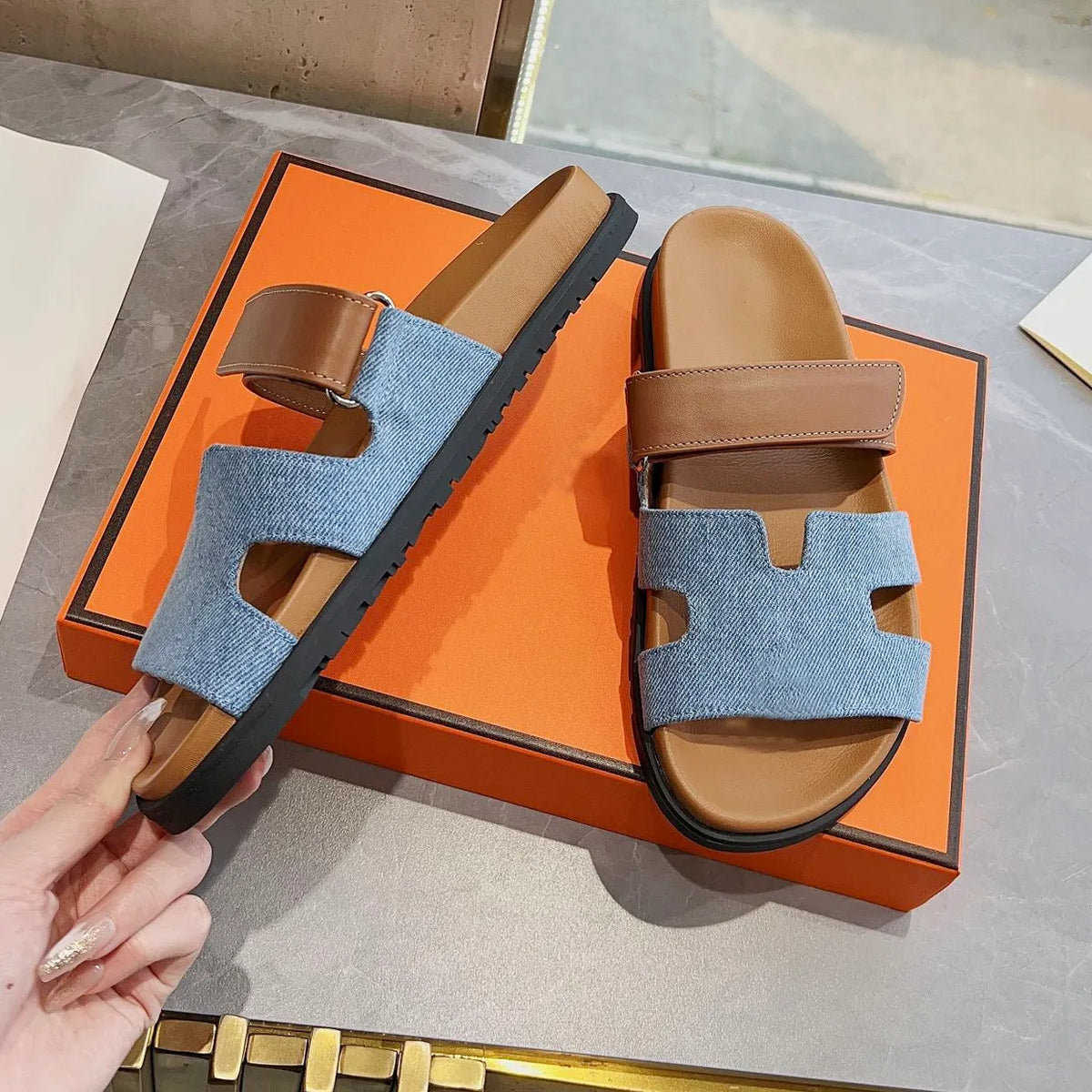 The H-Chy Sandals - Genuine Leather