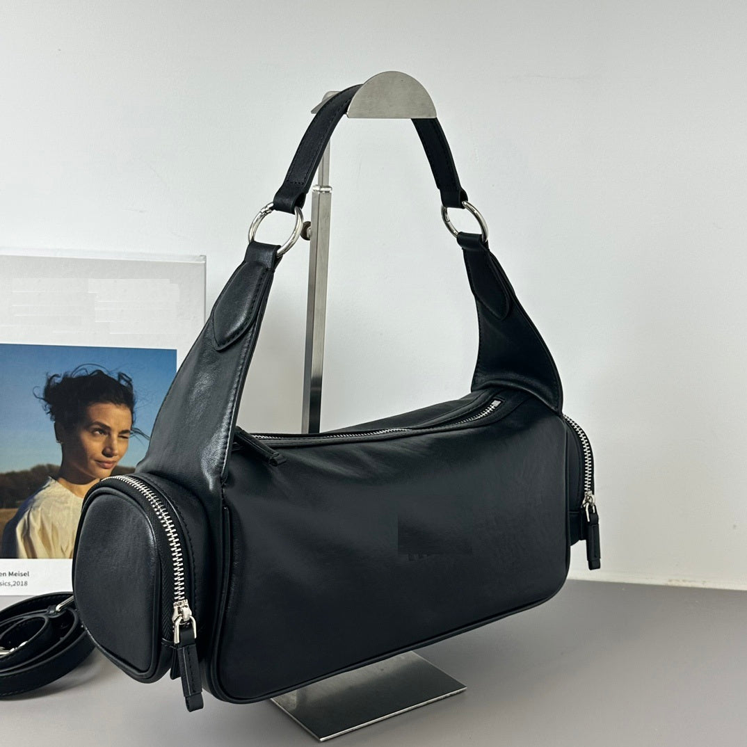 Elegant Cowhide Leather Shoulder Bag