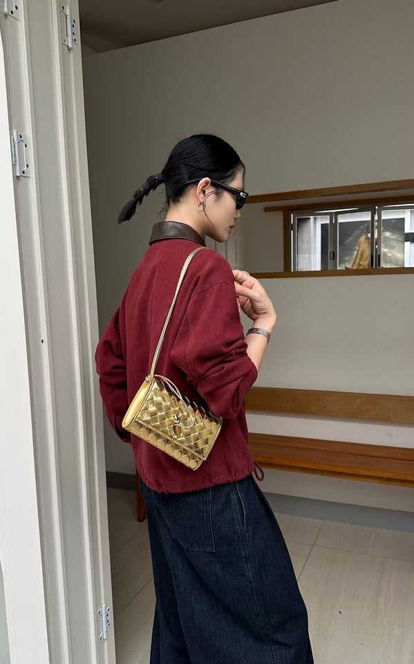 The Woven Crossbody - Calfskin