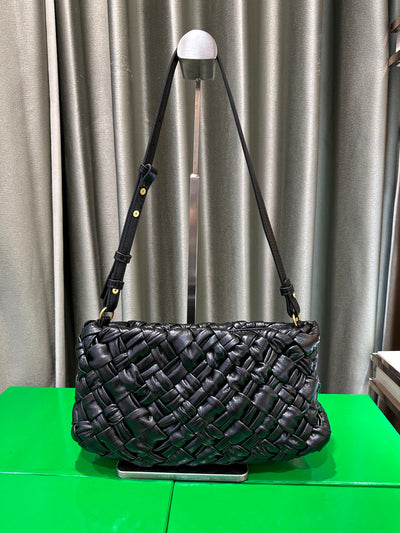 Hand-Woven Leather Shoulder Bag