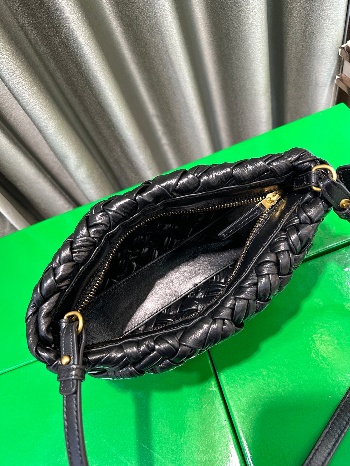 Hand-Woven Leather Shoulder Bag