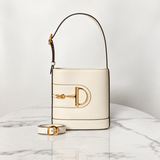 Classic Horsebit Genuine Leather Bucket Bag