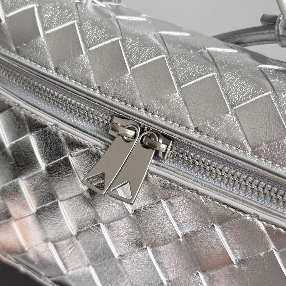 Metallic Woven Vanity Bag