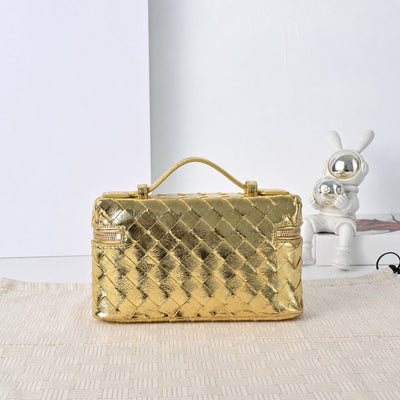 Metallic Woven Vanity Bag