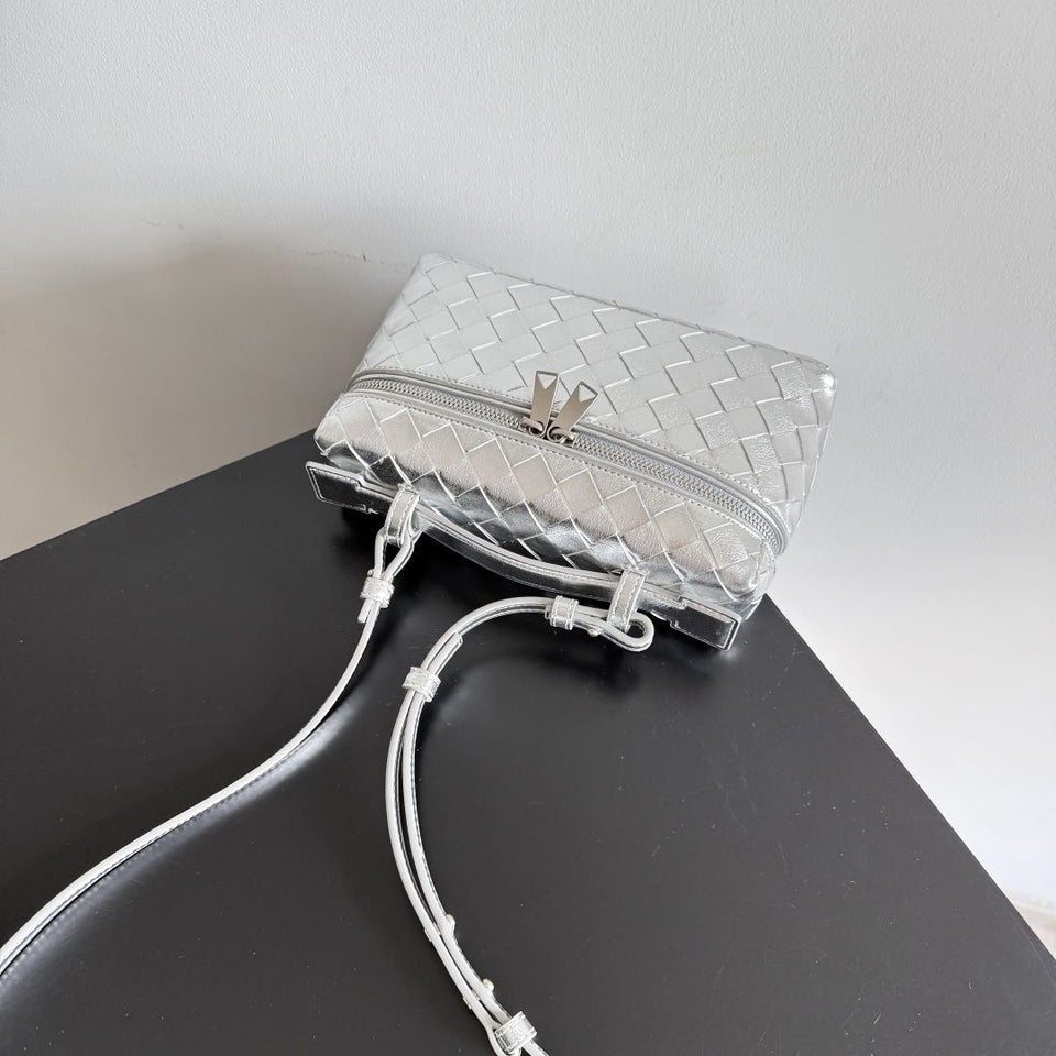 Metallic Woven Vanity Bag