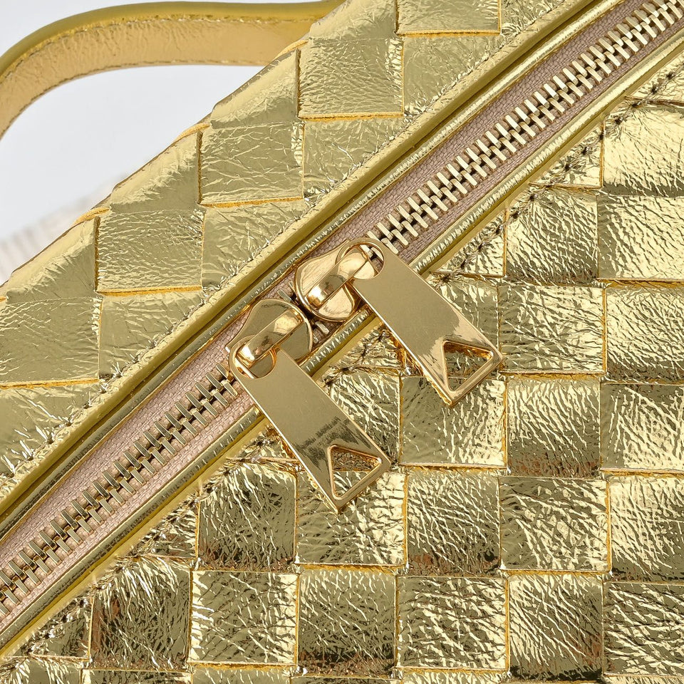 Metallic Woven Vanity Bag