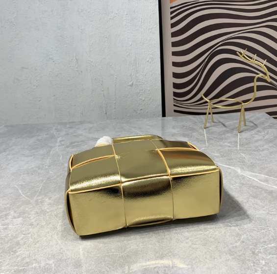 Small Gold Napa Tote Bag