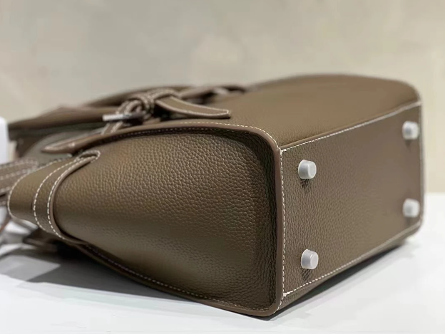 Black Medium Gate Top Handle Leather Handbag