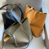Puzzle Fold Tote Bag - Genuine Leather
