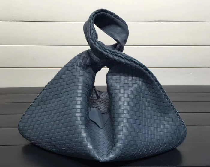 Woven Leather Large Hobo Bag